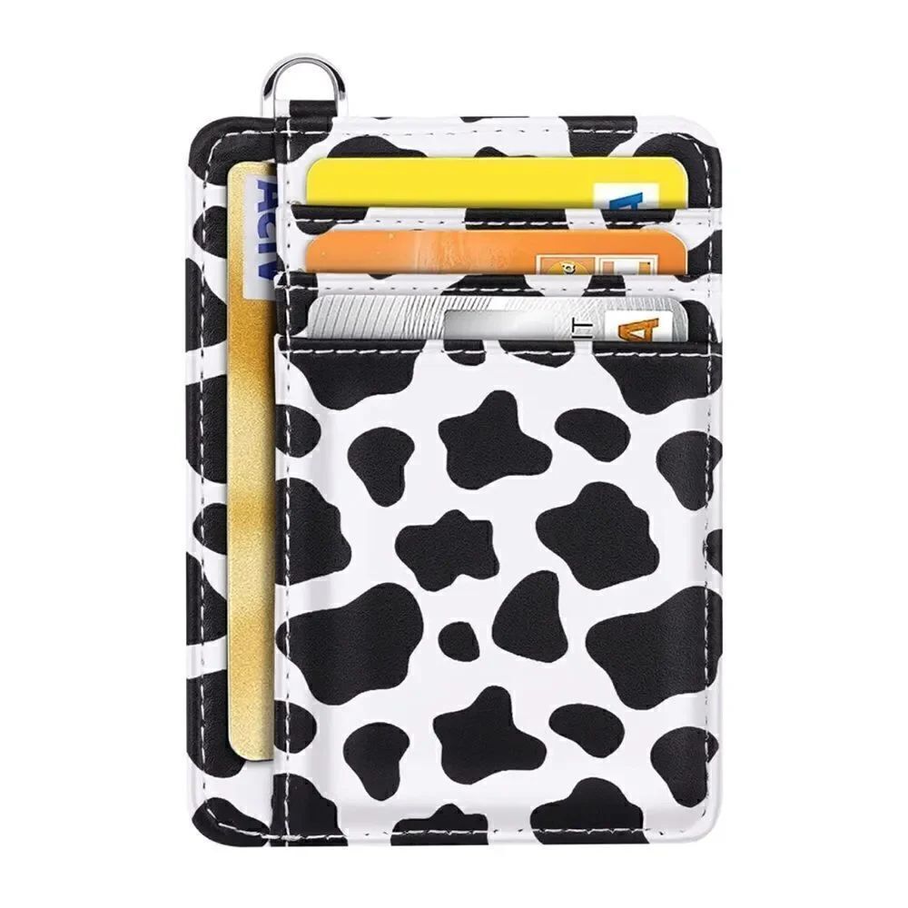 Cow Print Leather ID holder